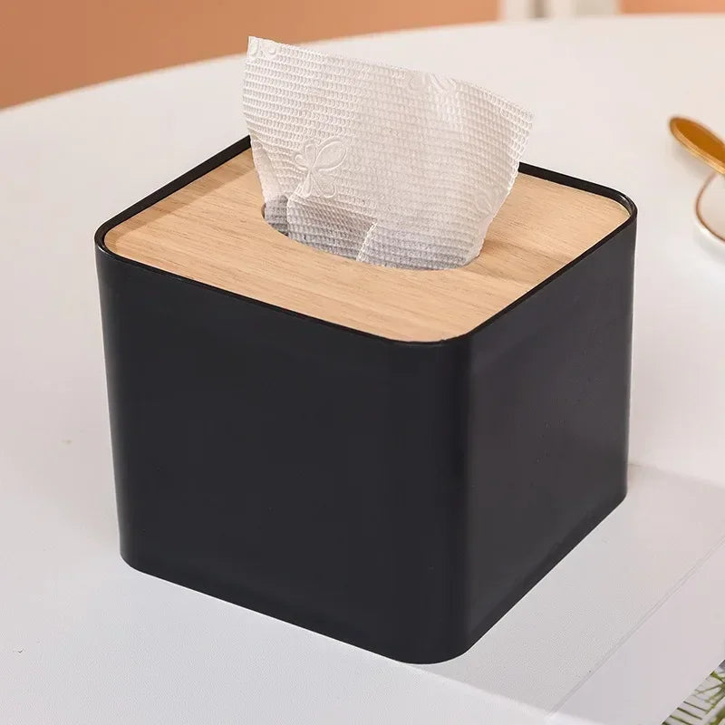 Wood & Bamboo Tissue Box