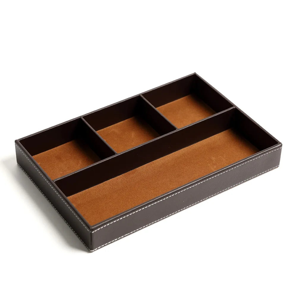 Business Leather Pen Holder Makeup Brush Storage Box Living Room Desktop Storage Office Desktop Storage Box