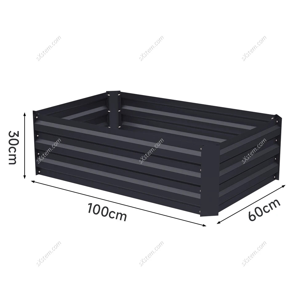 【Breeins】Metal Raised Garden Bed, Rectangle Raised Planter for Flowers Plants, Vegetables Herb