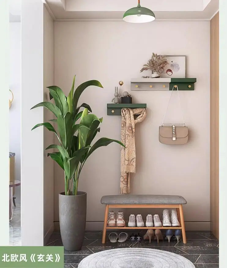Space-Saving Wooden Coat Rack