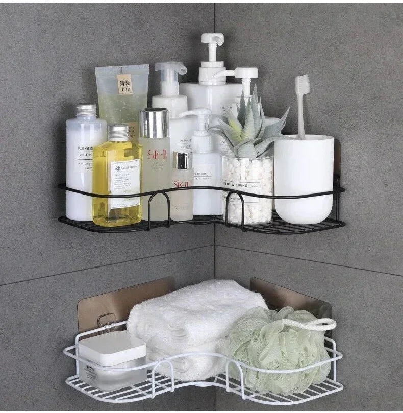 Corner Wall-Mounted Bathroom Shelf