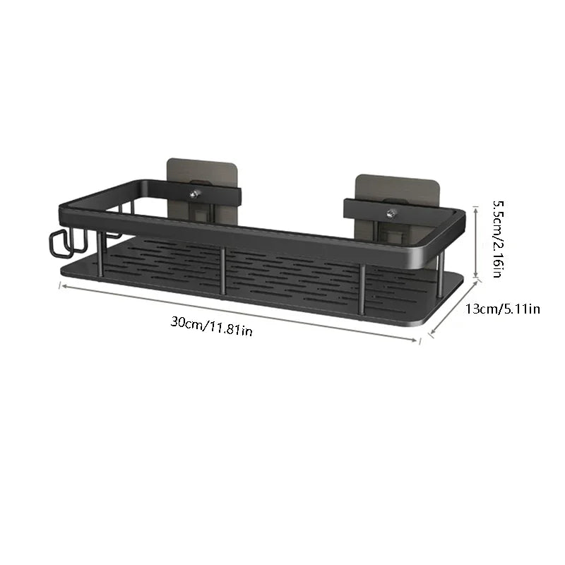Bathroom & Kitchen Organizer – No-Drill 2-Tier Wall Shelf