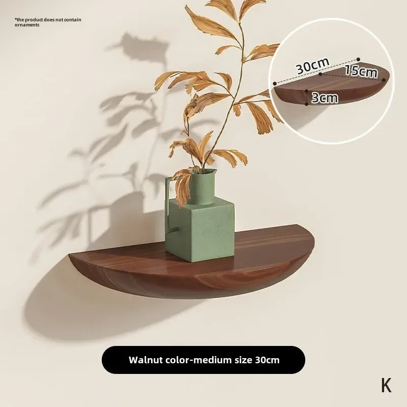 Wall-Mounted Wooden Shelf