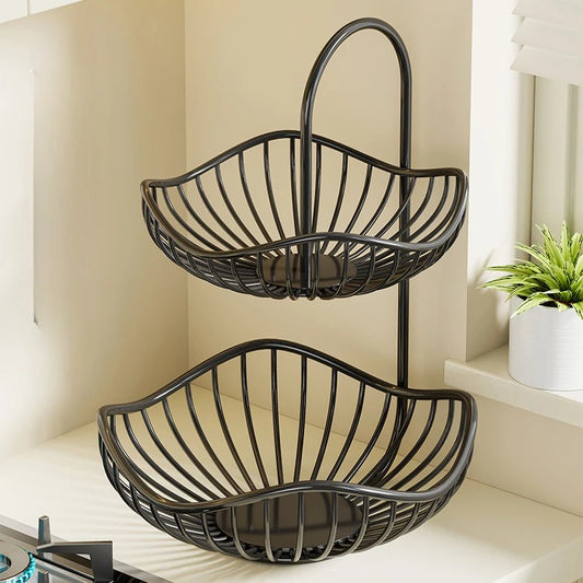 Decorative Modern Fruit Basket Vegetable Bread Holder Fruit Storage Rack Serving Tray Home Kitchen
