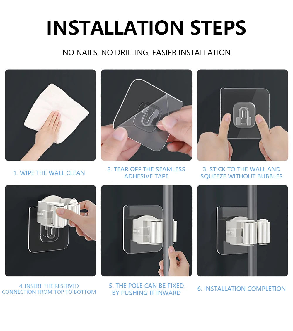 Multi-Purpose Wall Hook Organizer - No Drilling Required