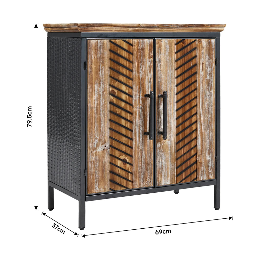 Classic wooden storage cabinet living room side cabinet, kitchen buffet console cabinet with two doors