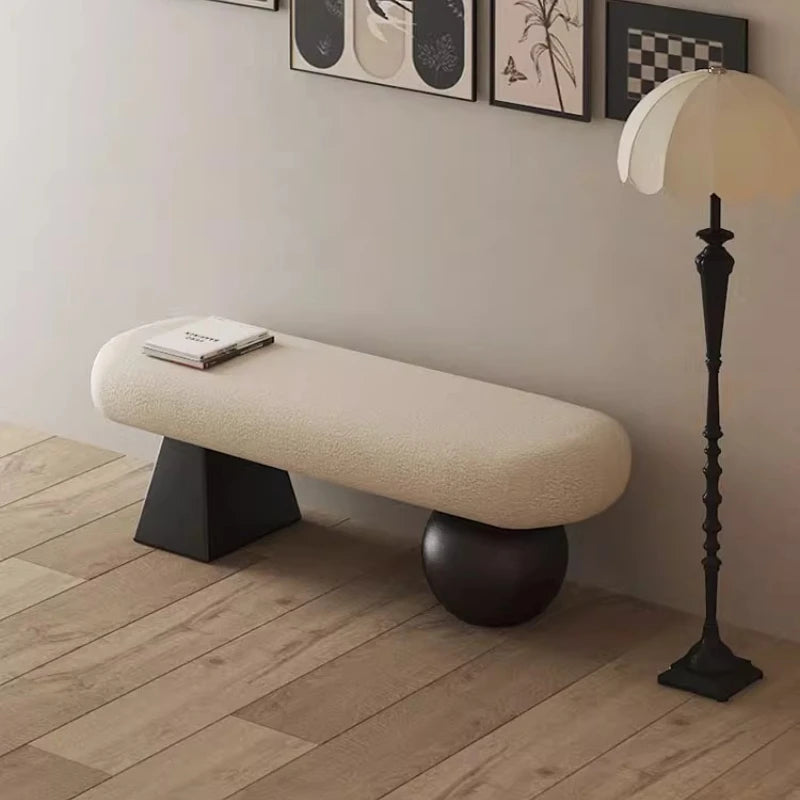 ‌Nordic Solid Wood Entryway Bench‌