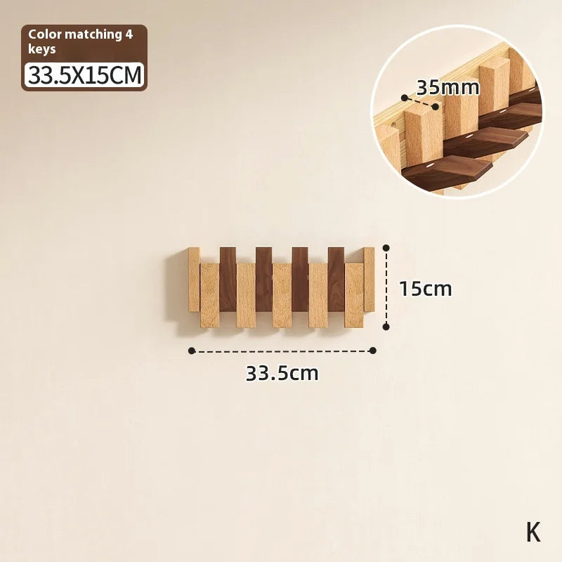 Wooden Piano Key Clothing Hooks