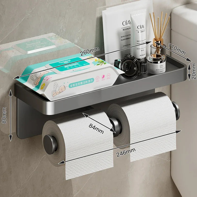 Luxury Black & Gold Toilet Paper Rack