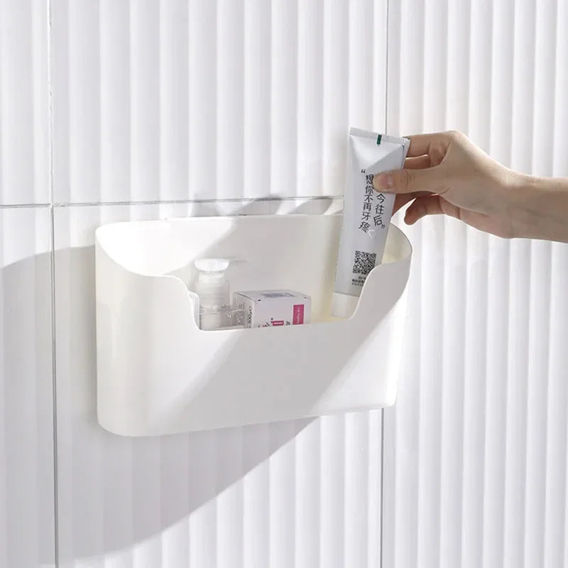 Wall-Mounted Adhesive Storage Rack