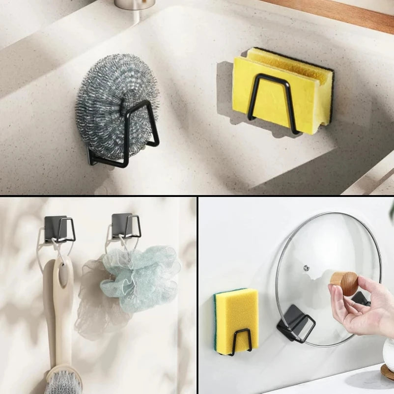 Carbon Steel Self-Adhesive Sponge Holder