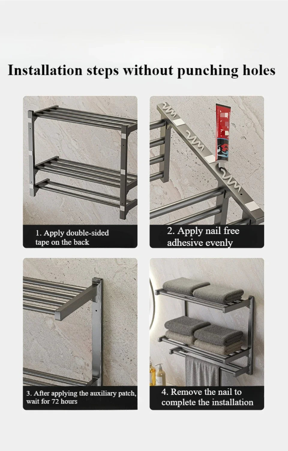 Wall-Mounted Towel Rack