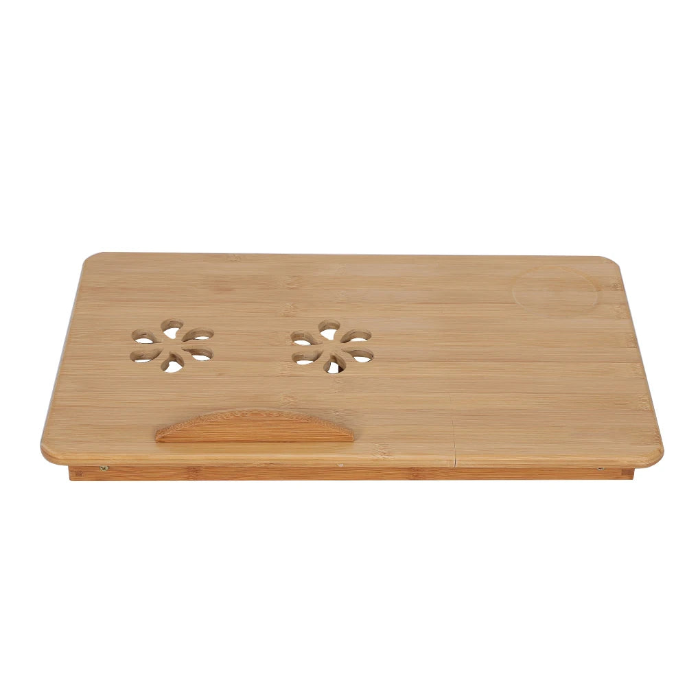 Adjustable Bamboo Rack Shelf Dormitory Bed Lap Desk Two Flowers Book Reading Tray Stand Bed Lap Desk Adjustable Laptop Stand