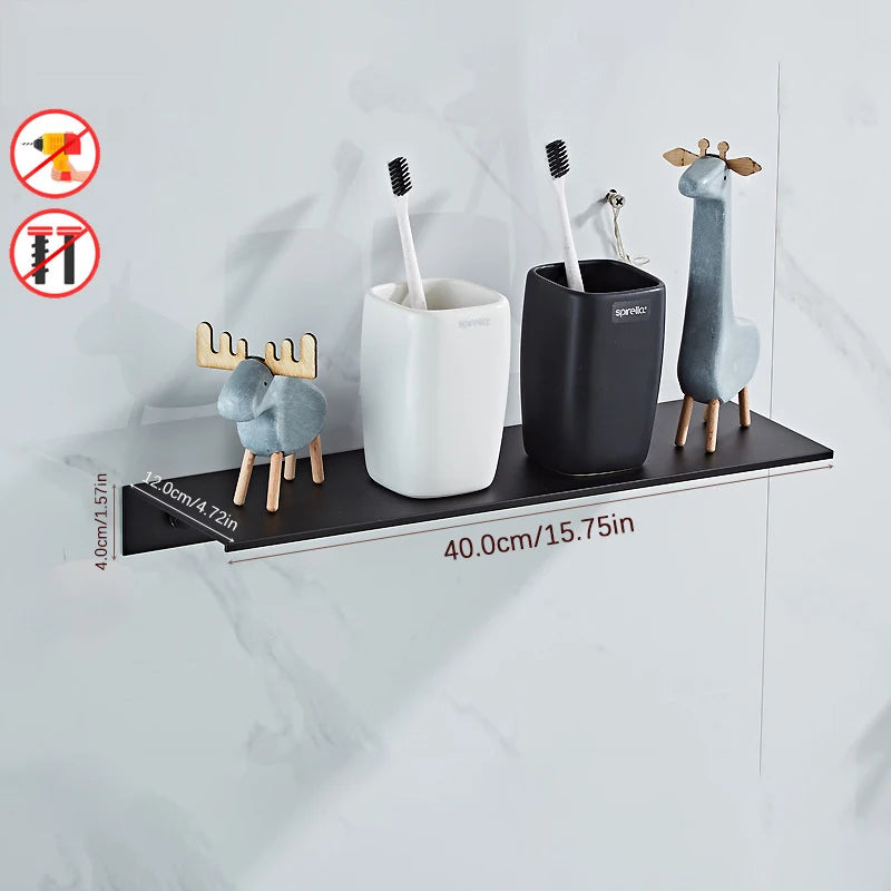 Black Space Aluminium Wall Shelf