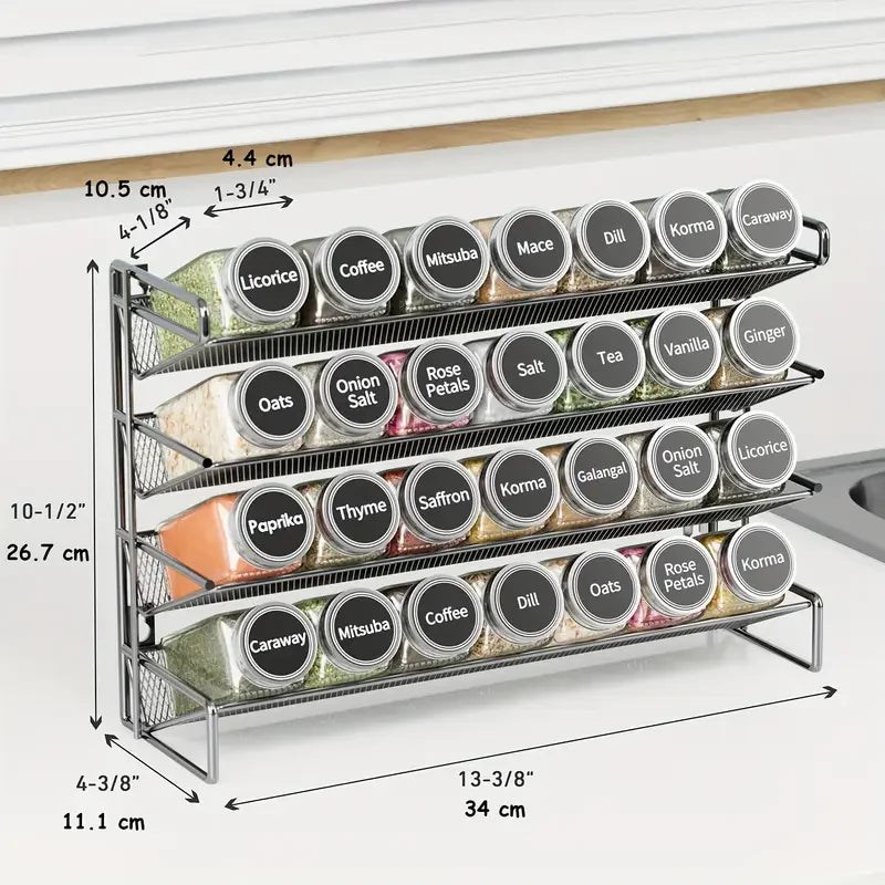 4-Tier Metal Spice Rack