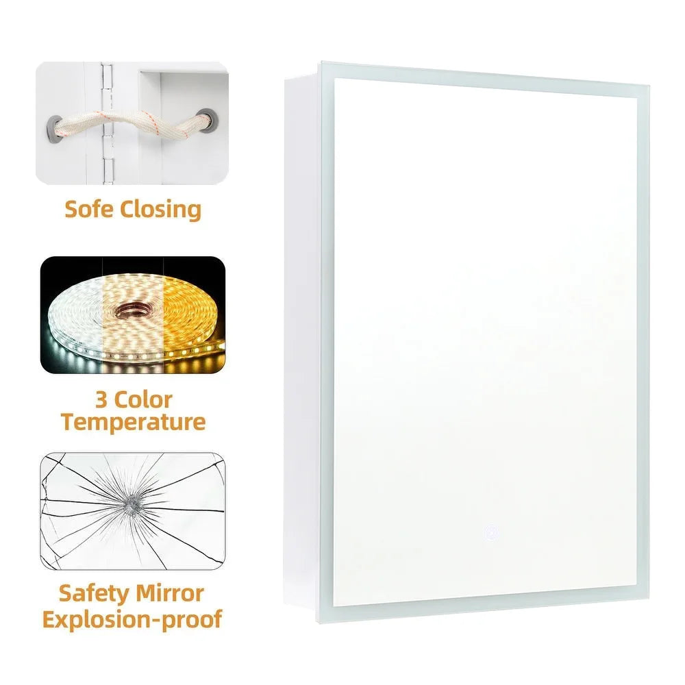 Modern LED Wall-Mounted Mirror Cabinet