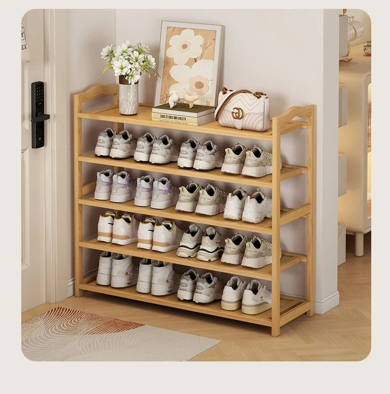 Multi-Layer Solid Wood Shoe Rack