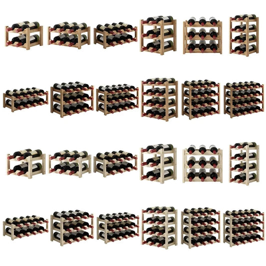 Standing Wooden Wine Rack Organizerr