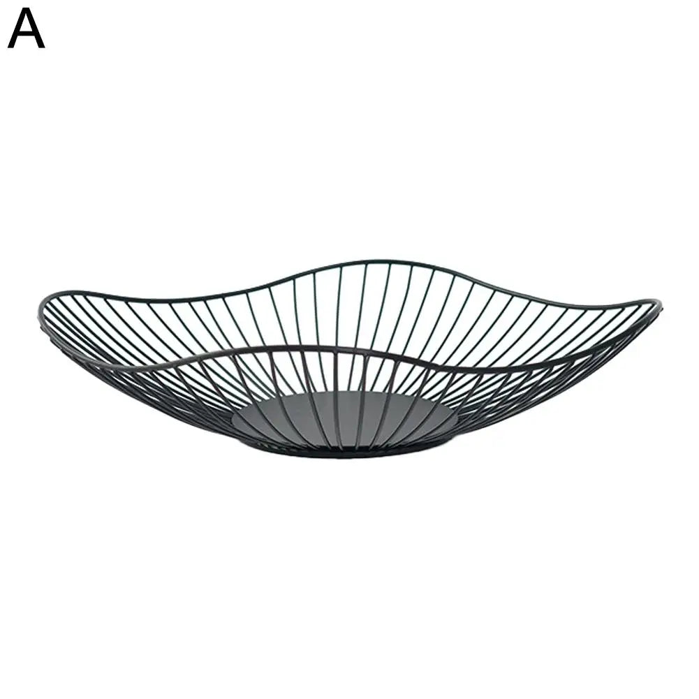 Iron Fruit Basket Fruit Container Bowl Home Creative Drain Display Basket Table Bread Snacks Tray Storage Snacks P2I4