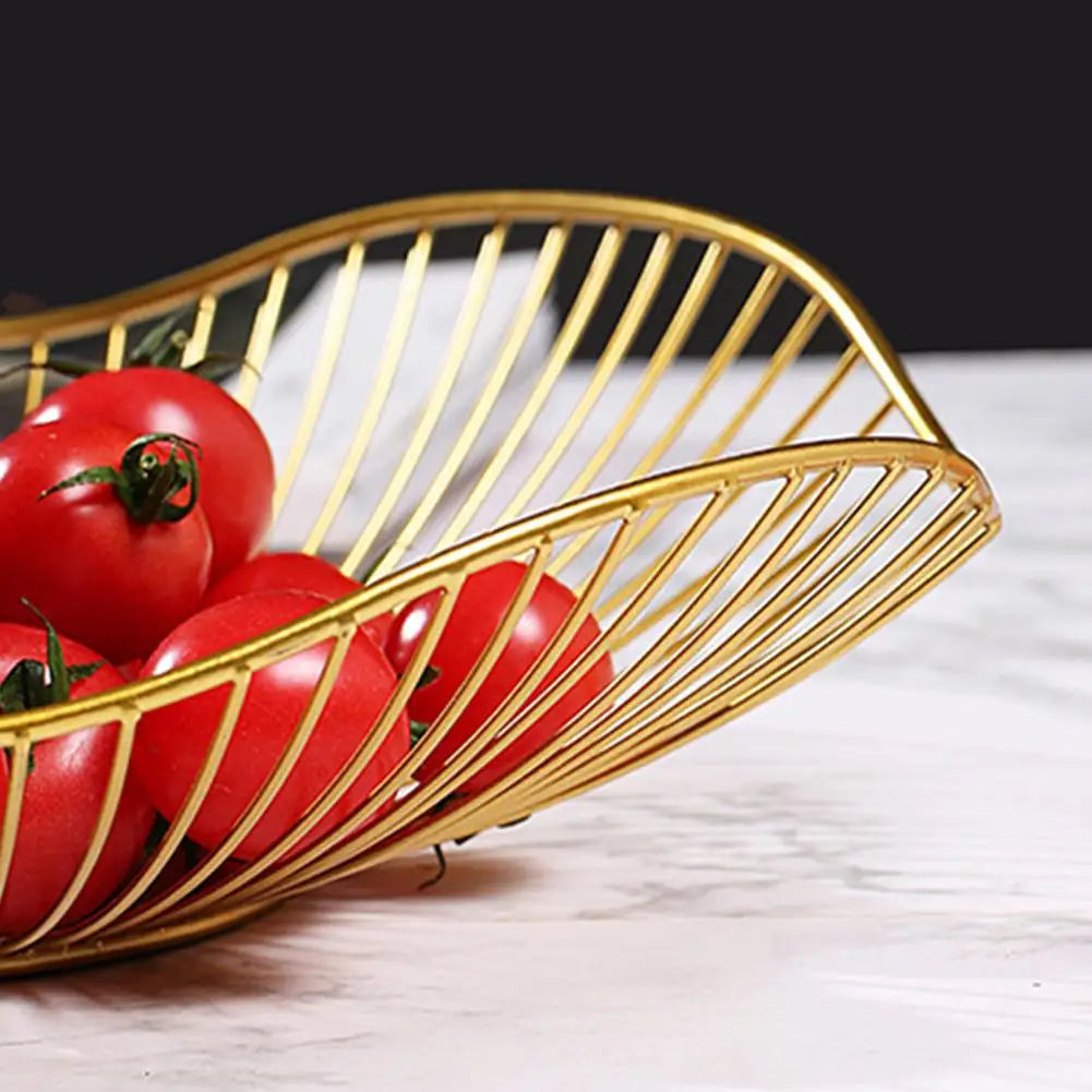 Iron Fruit Basket Fruit Container Bowl Home Creative Drain Display Basket Table Bread Snacks Tray Storage Snacks P2I4