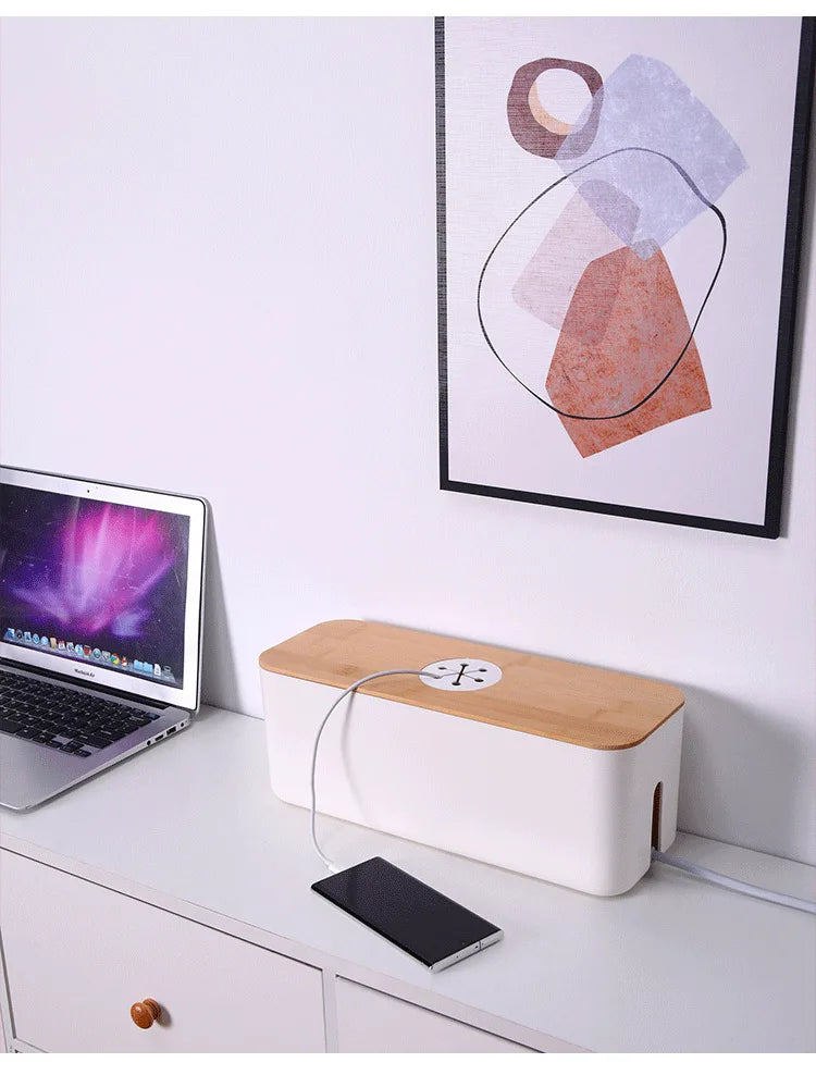 Wooden Cable Storage Box