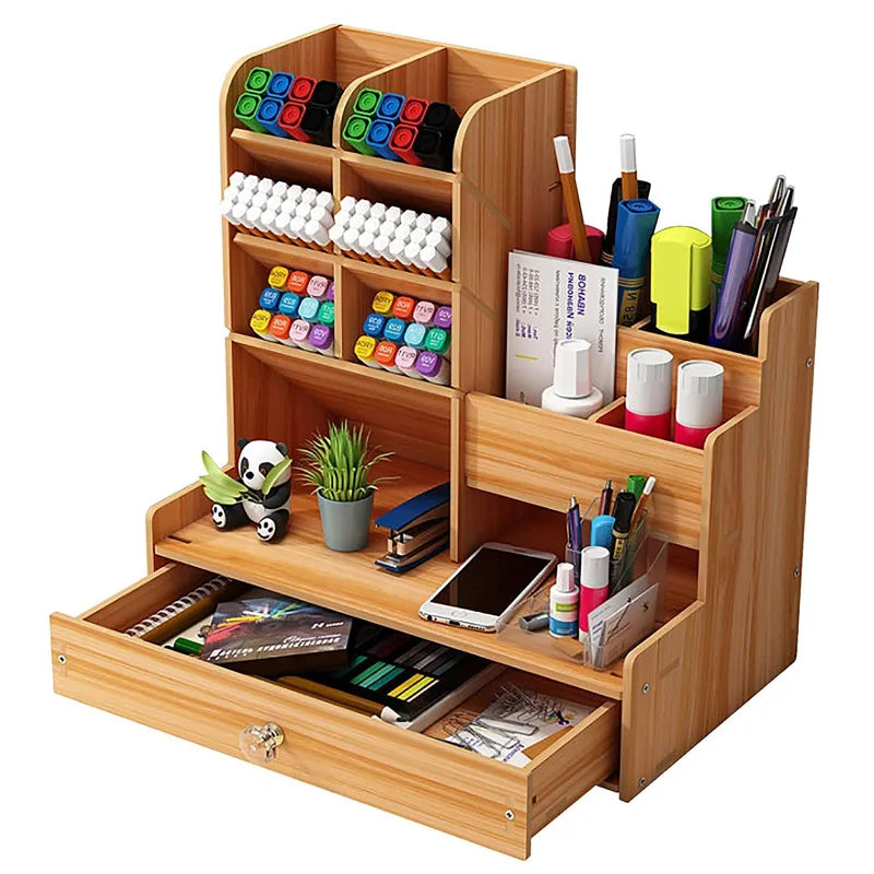 Wooden Desk Organiser