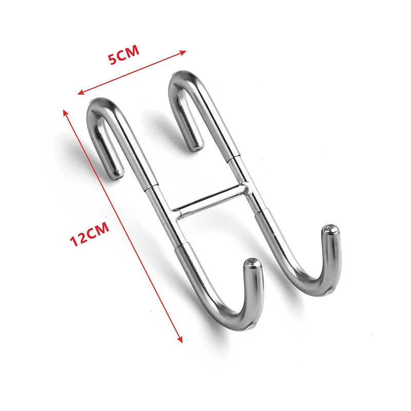 Stainless Steel S-Shape Shower Towel & Robe Hook