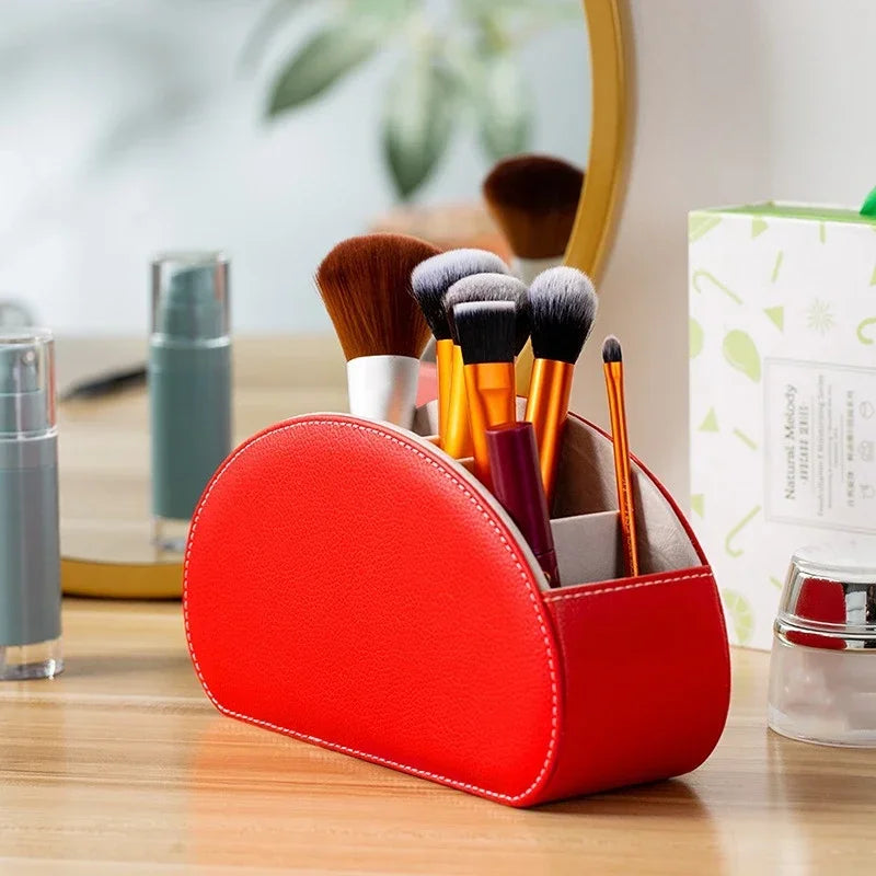 5-grid PU leather storage box