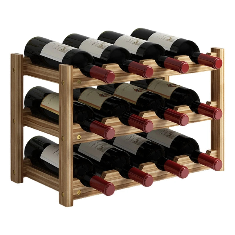 Standing Wooden Wine Rack Organizerr