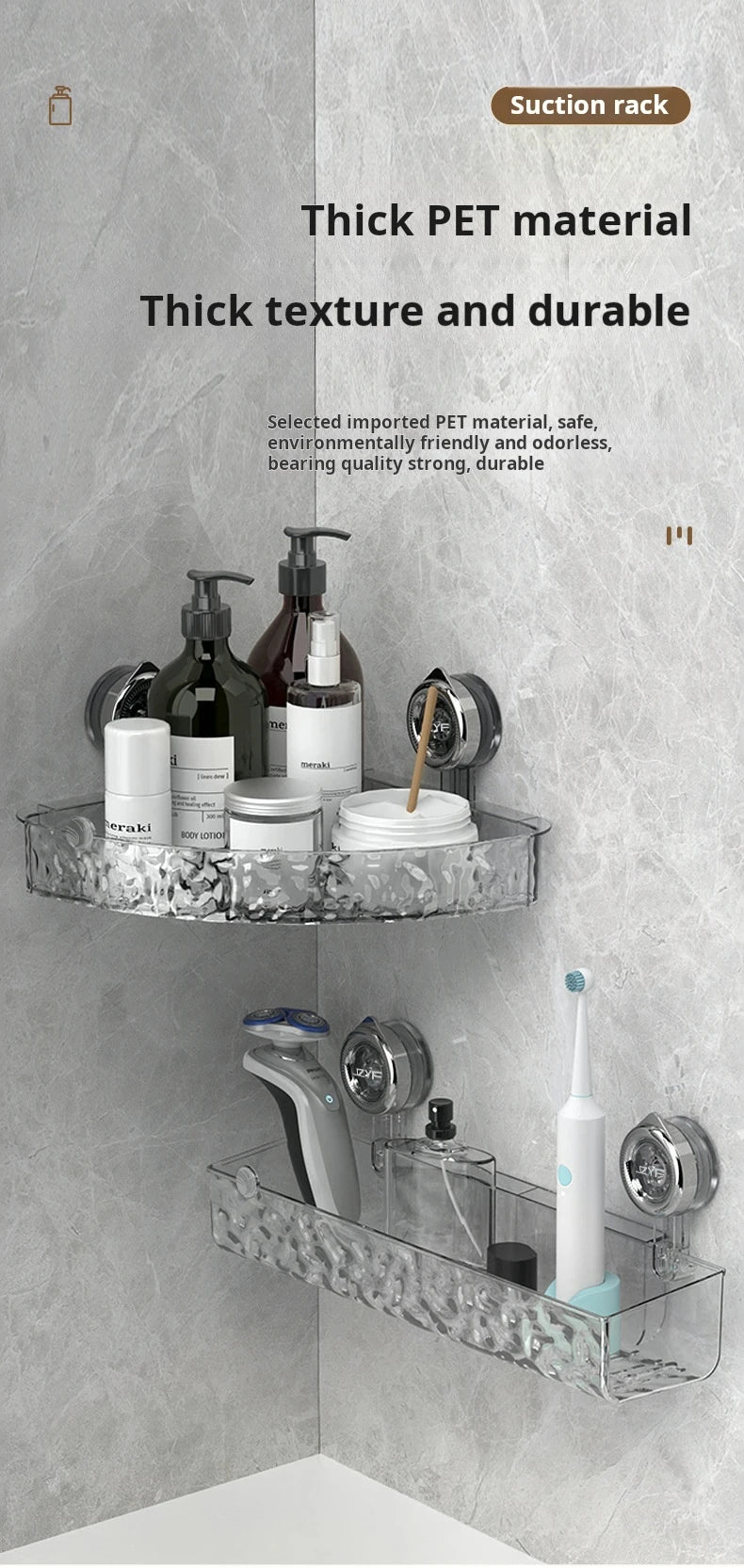 Suction Cup Bathroom Shelf