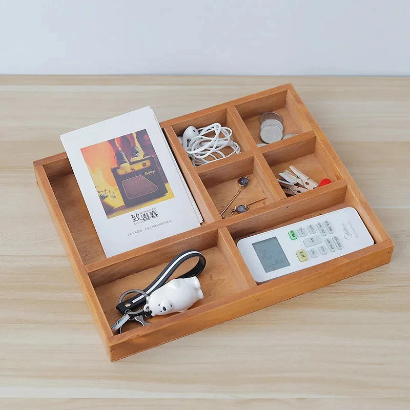 Vintage Wooden Desktop Organizer