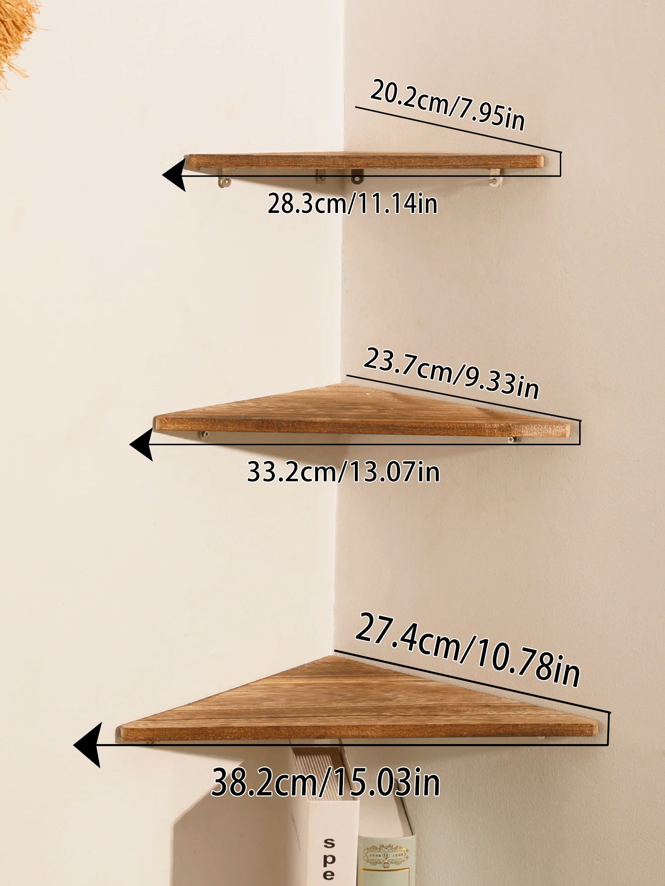 Rustic Wooden Floating Shelf