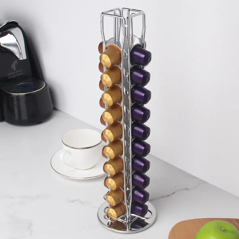 Rotating Coffee Capsule Storage Tower