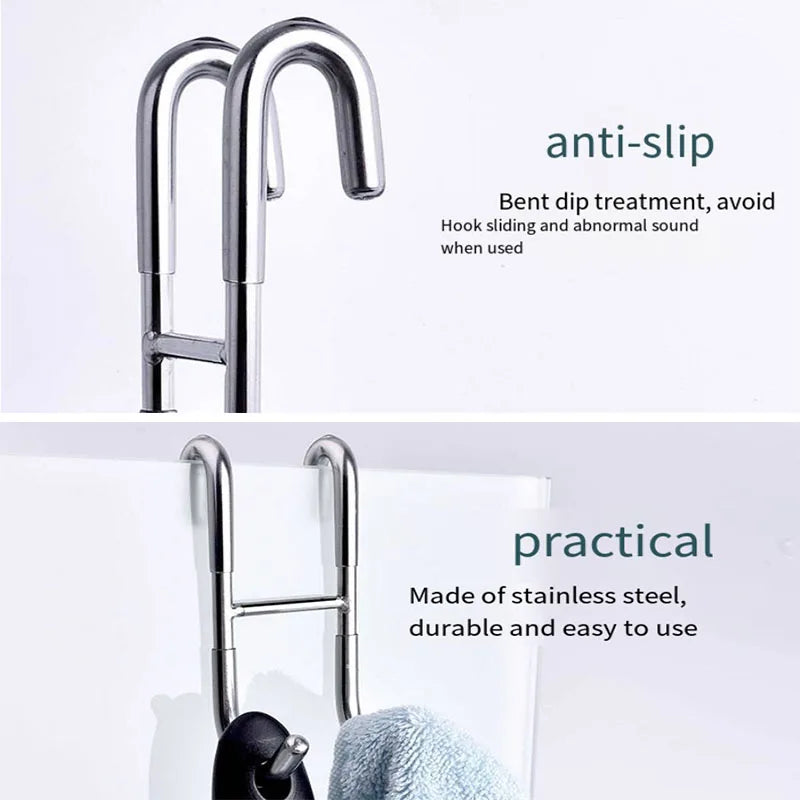 Stainless Steel S-Shape Shower Towel & Robe Hook