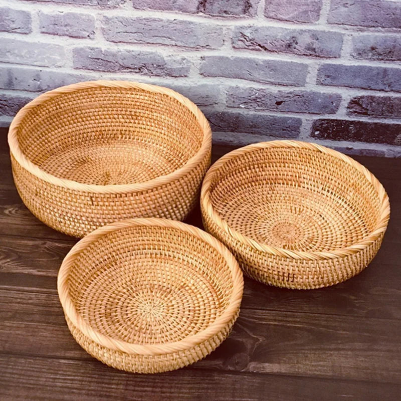 Hand-woven Decorative Wicker Storage bowl