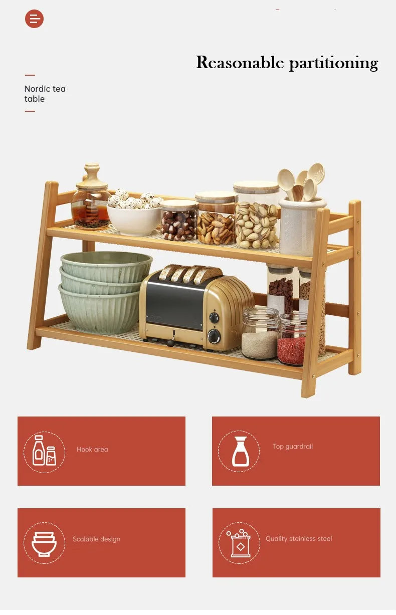 2-Tier Kitchen Storage Rack