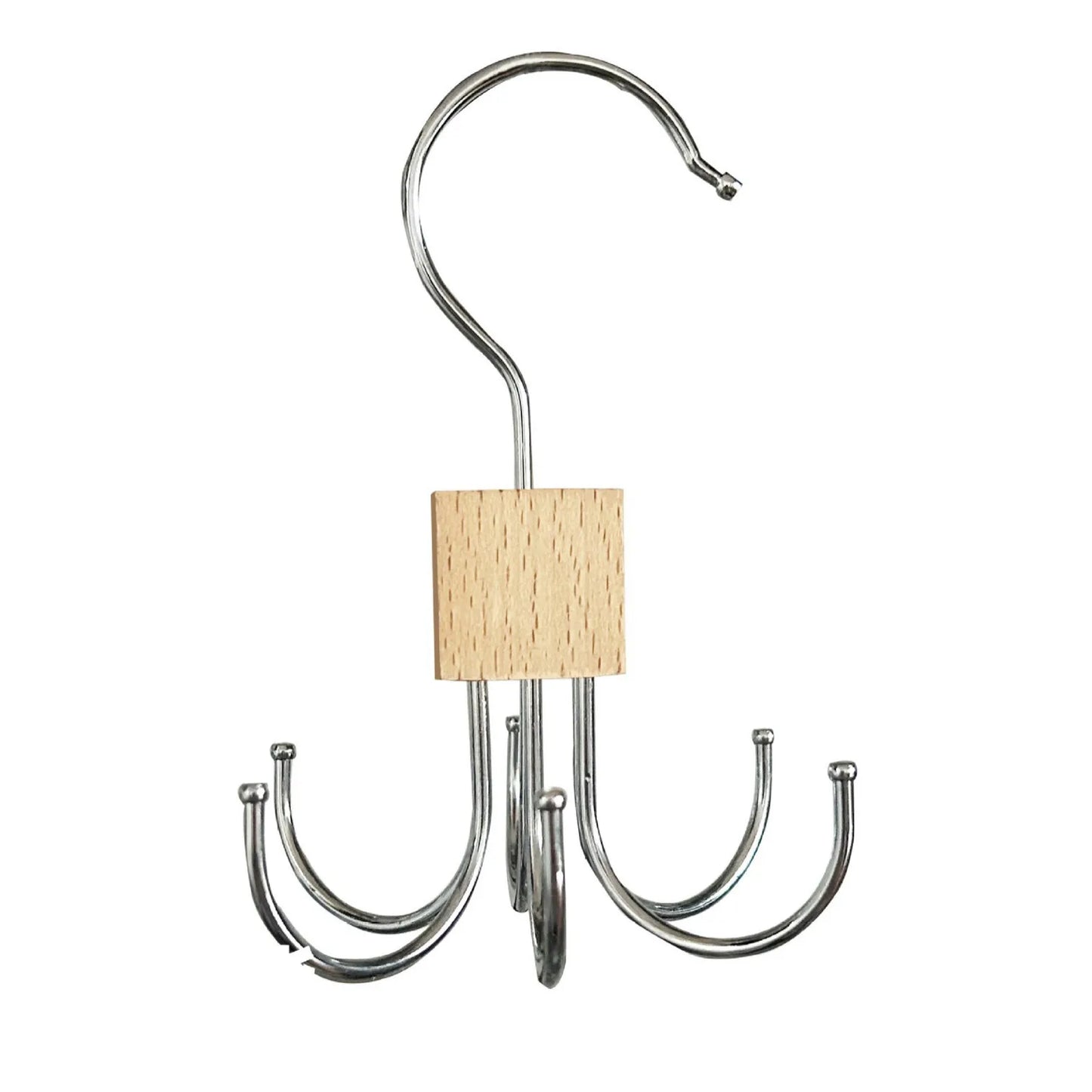 Wood & Stainless Steel Belt Rack