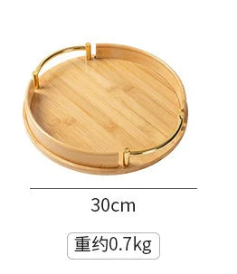 Modern Bamboo Round Tray