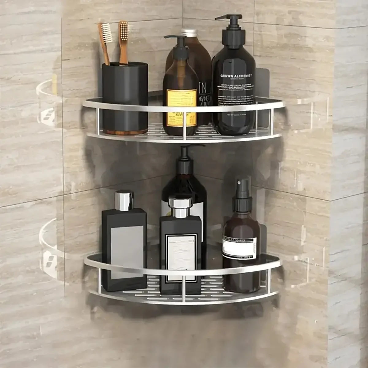 Modern  Bathroom Storage Rack - No-Drill