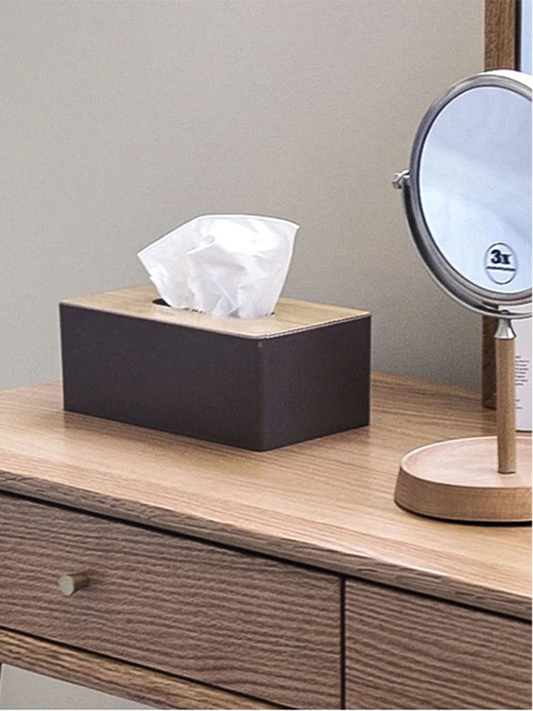 Wood & Bamboo Tissue Box
