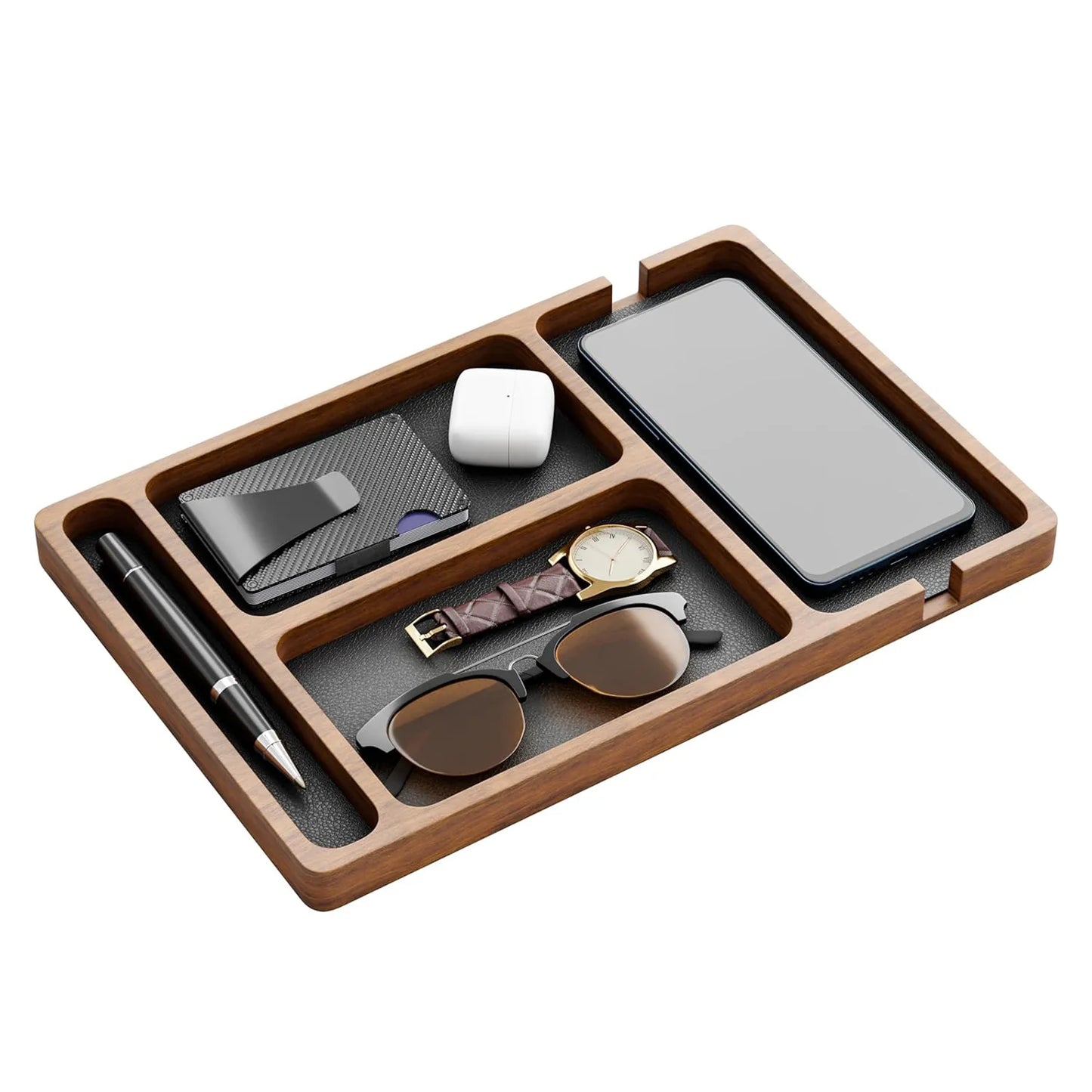 Wooden Office Desktop Storage Tray