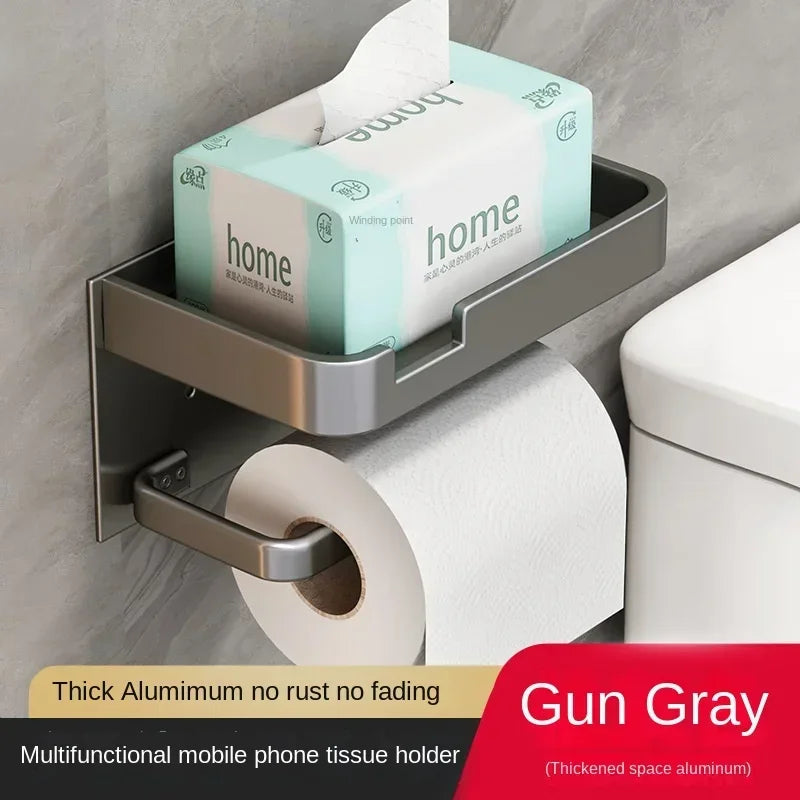 Luxury Black & Gold Toilet Paper Rack