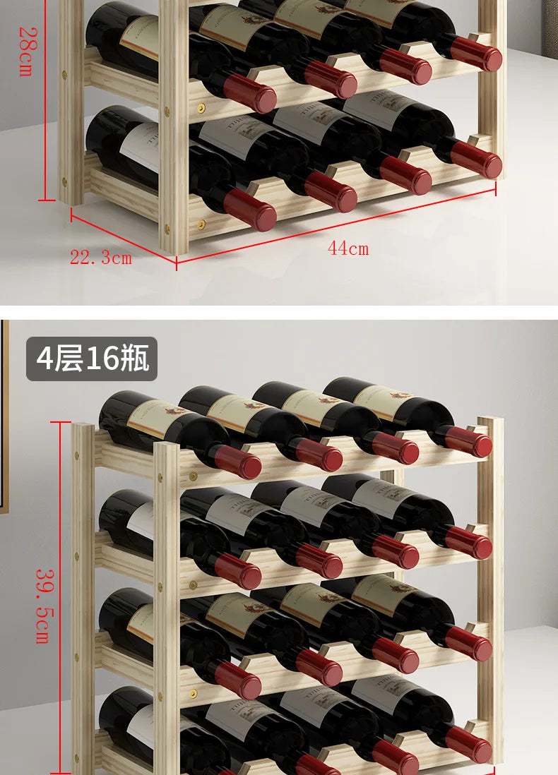 Solid Wood Wine Rack