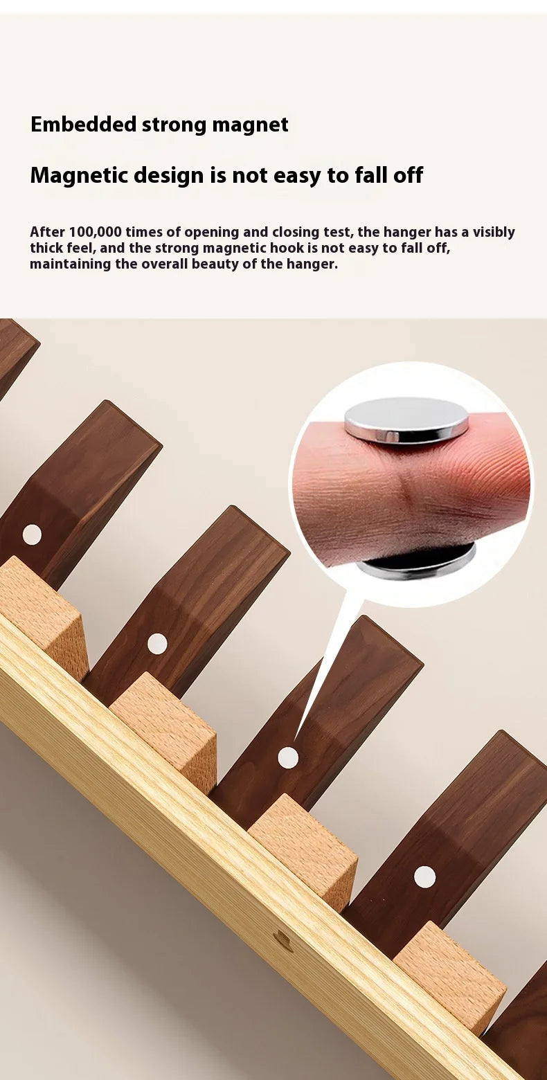 Wooden Piano Key Clothing Hooks