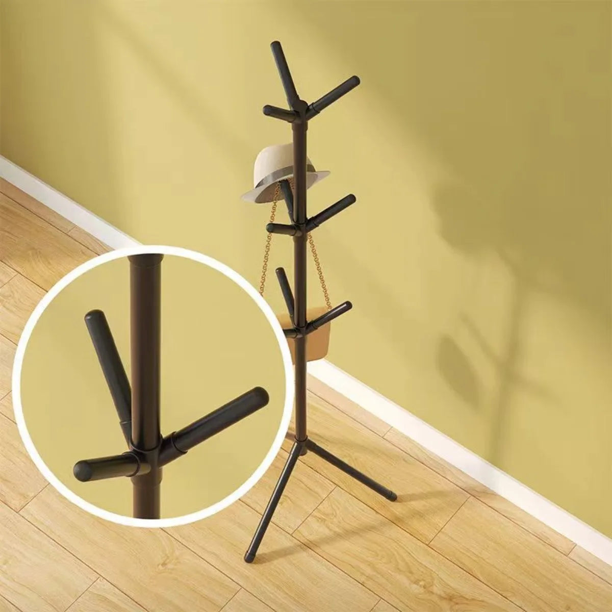 Floor-to-Ceiling Coat & Hat Rack