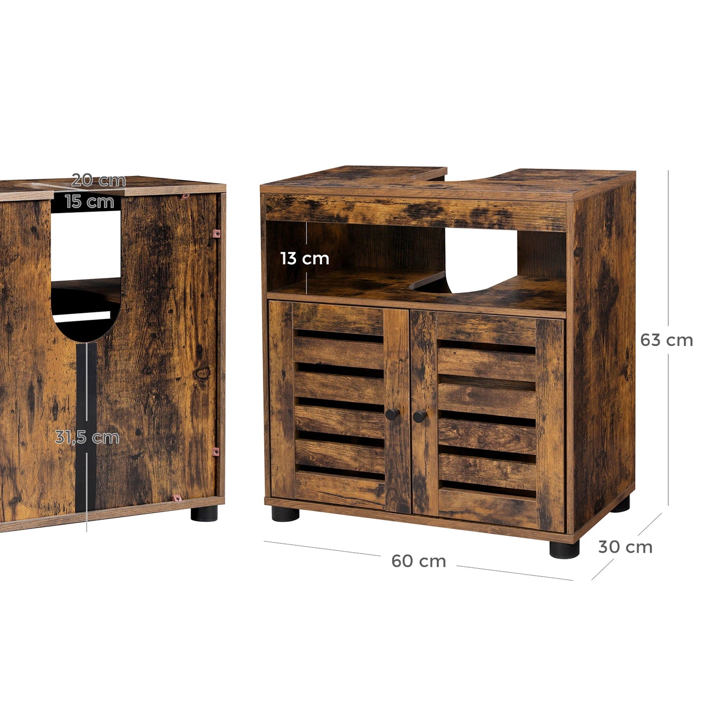 Rustic Wood Bathroom Cabinet