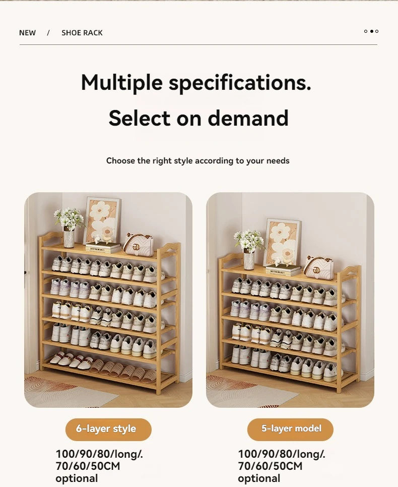 Multi-Layer Solid Wood Shoe Rack