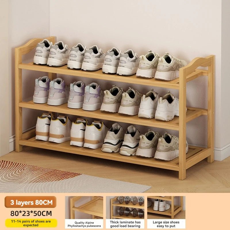 Multi-Layer Solid Wood Shoe Rack