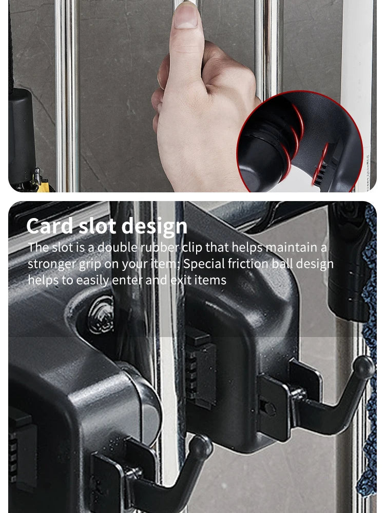Multi-Functional Wall Mop & Broom Holder
