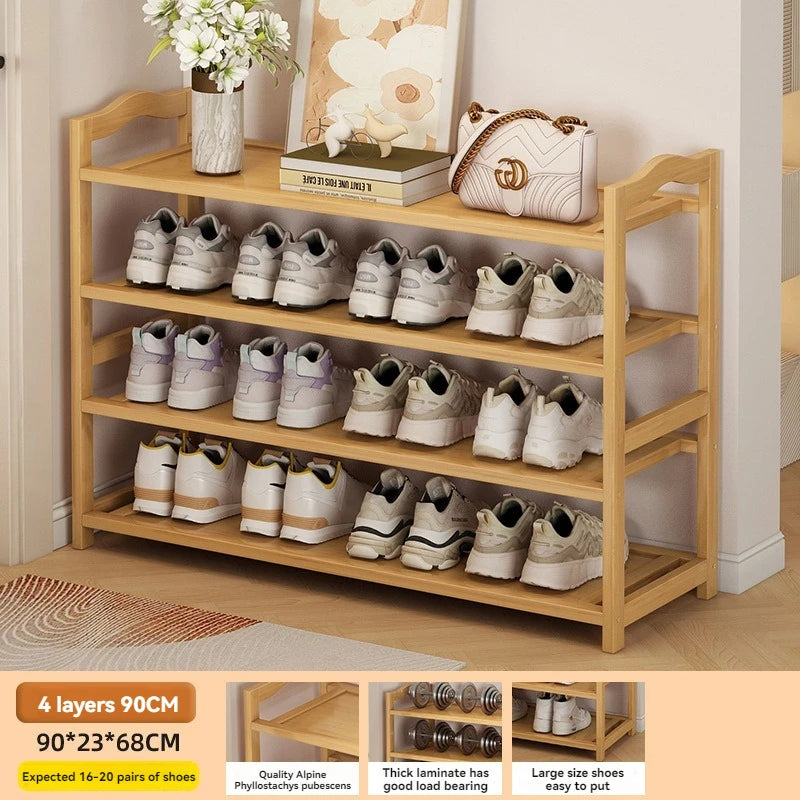 Multi-Layer Solid Wood Shoe Rack
